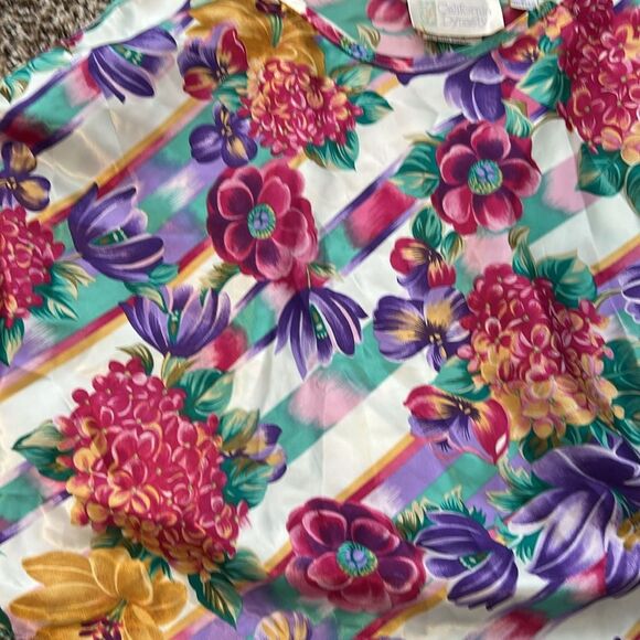 Vintage California Dynasty 2 Piece Sleeveless Short Floral Pajama Set - Picture 10 of 14